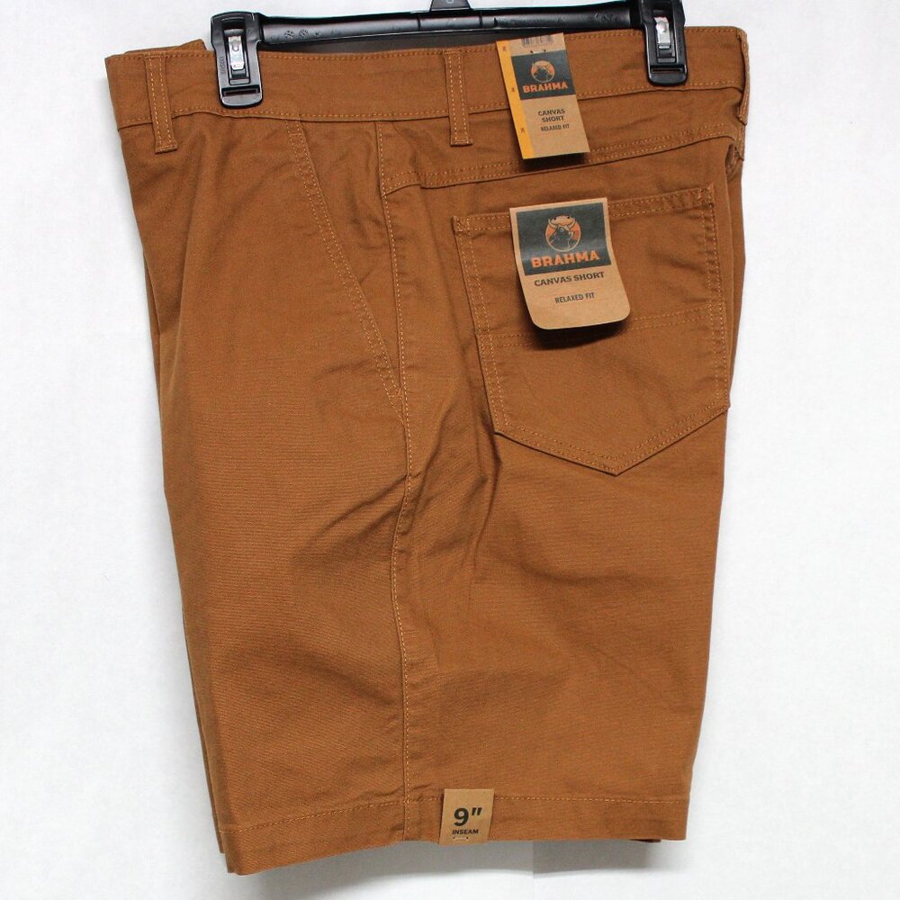 NWT Men's Size 36 Brahma 9" Inseam Relaxed Fit Canvas Shorts